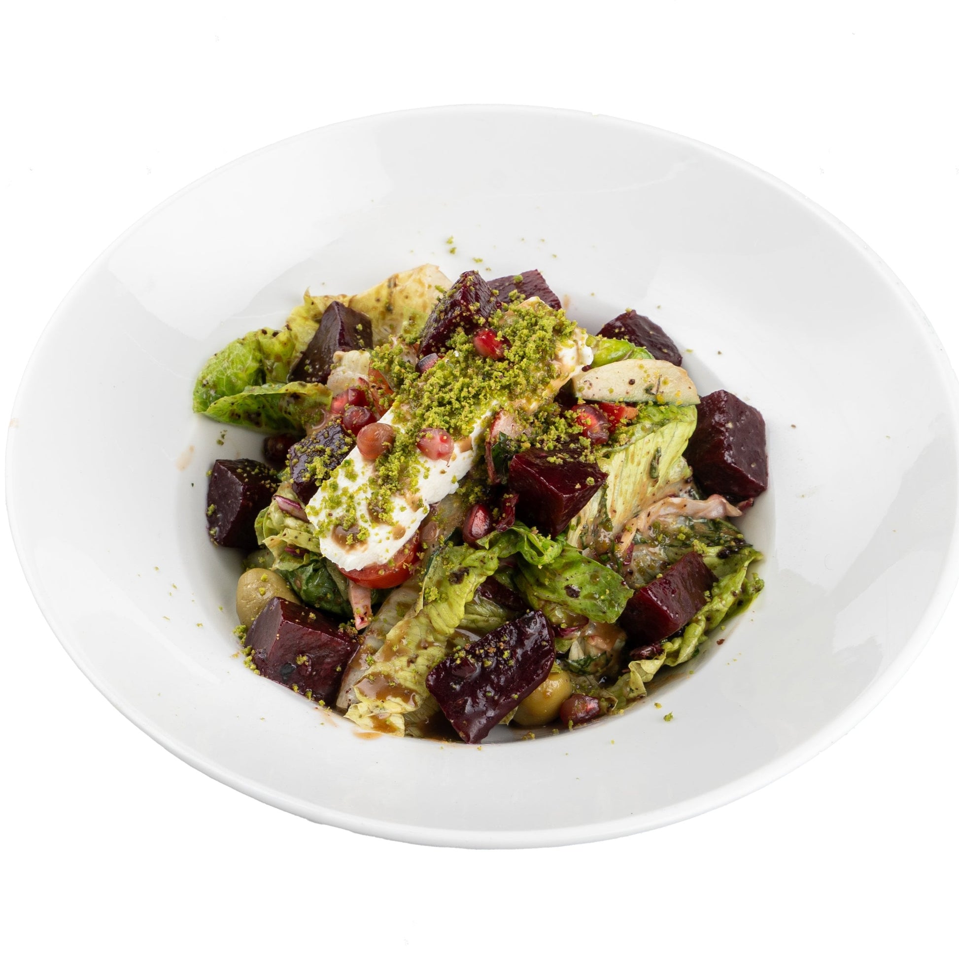 Fresh Beetroot Salad with mixed greens, beets, and a light dressing at Zuzu Kebab Singapore