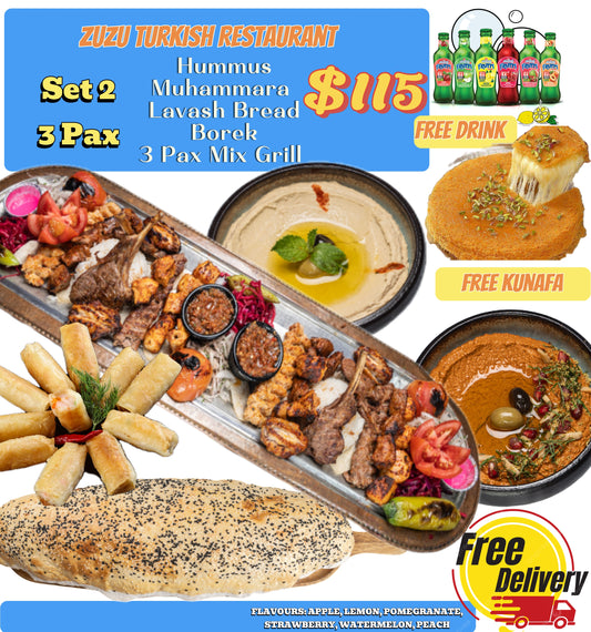 🍽️ Set 2 – Zuzu Deluxe Mixed Grill Set (For 3 Pax)