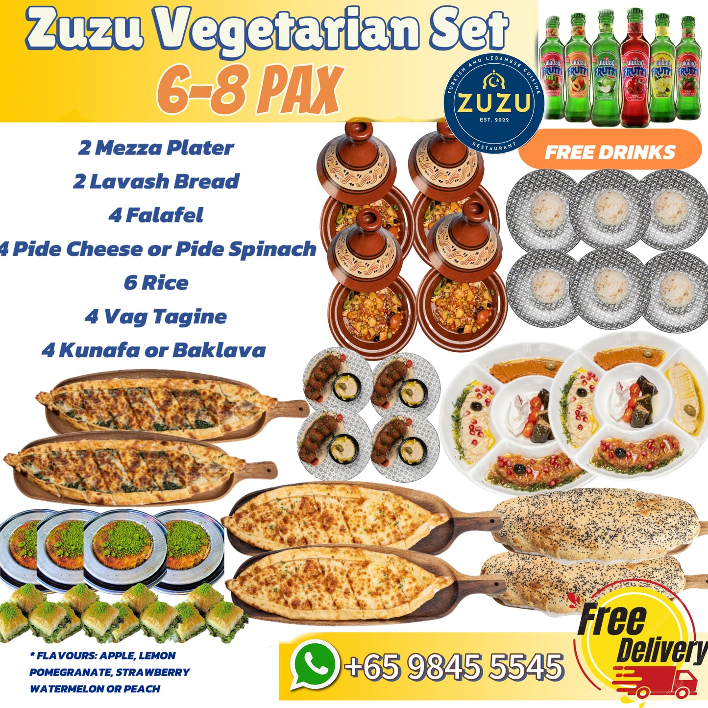 🥗 Zuzu Vegetarian Set 3 (For 6–8 Pax)